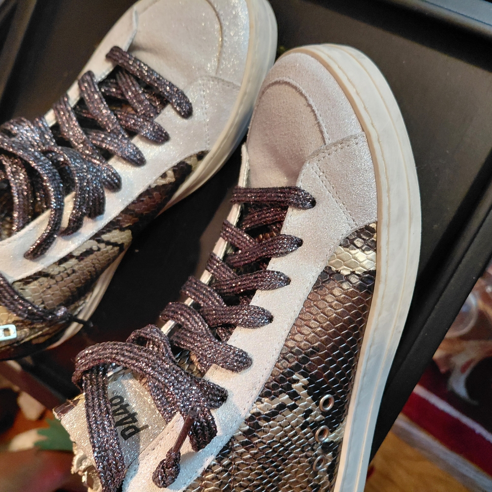 P448 Snake Print High-Top Sneakers - Picture 5 of 11